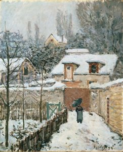 ルーヴシエンヌの雪 作： Alfred Sisley